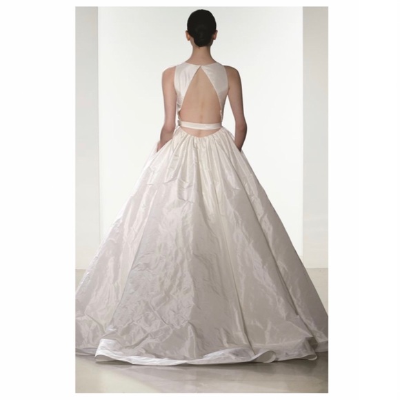 AMSALE Troy Silk Taffeta Wedding Gown - Picture 2 of 16